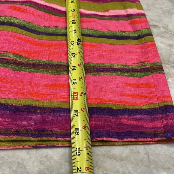 Ann Taylor Colorblock Striped Mini Skirt | Pink, Purple & Green | Size 10 - Picture 5 of 9